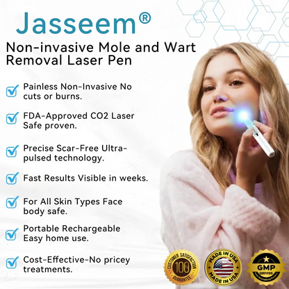 𝐉𝐚𝐬𝐬𝐞𝐞𝐦® Medical-Grade Laser Pen 🚚 (Powered by CO₂ laser technology – effectively removes moles, warts, skin tags, pigmentation spots, and other skin imperfections)